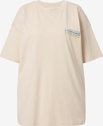 Studio Untold Oversized shirt in Beige: voorkant