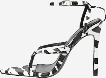 Public Desire T-Bar Sandals 'TRUST IT' in White