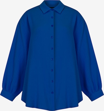 FRESHLIONS Langarmbluse 'Honari' in Blau: Vorderseite