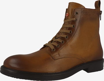 NOBRAND Schnürboots 'Wring' in Braun: Vorderseite