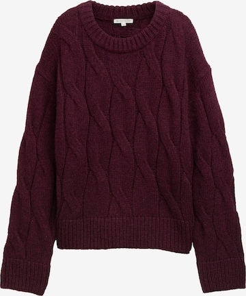 Pull-over TOM TAILOR en rouge : devant