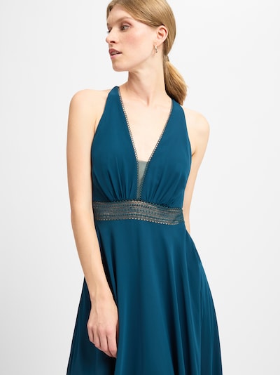 Marie Lund Avondjurk in de kleur Petrol, Productweergave