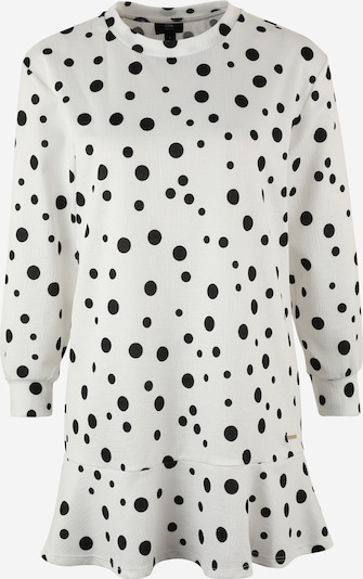River Island Petite Robe 'MARTY FRILL' en noir / blanc, Vue avec produit