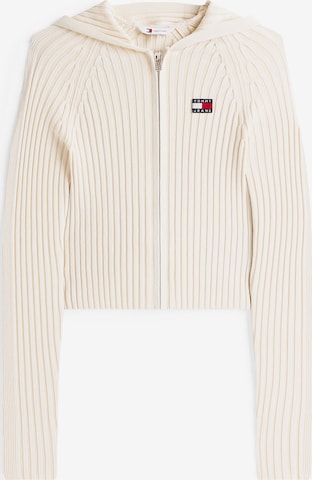 Tommy Jeans Плетена жилетка в бяло: отпред