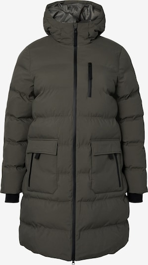 Palton de iarnă 'SEALED' Zizzi pe gri închis / negru, Vizualizare produs