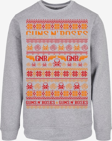 F4NT4STIC Sweatshirt 'Guns And Roses' in Grey: front