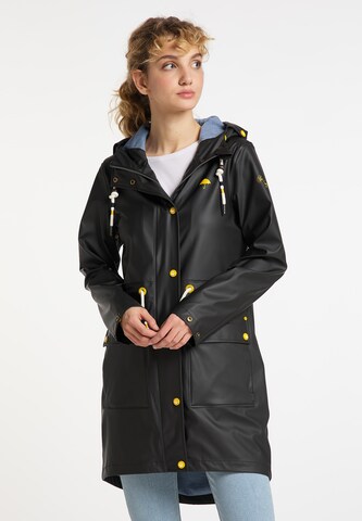 Schmuddelwedda Raincoat in Black: front