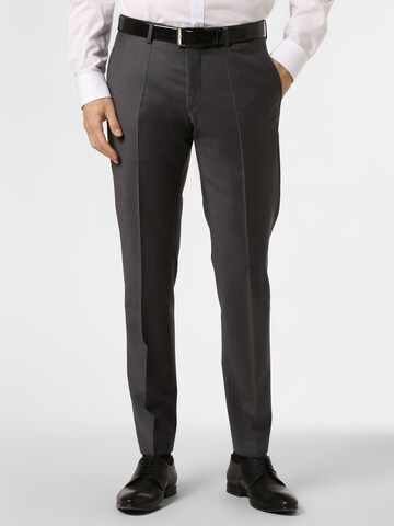 ROY ROBSON Slim fit Pleated Pants in Grey: front