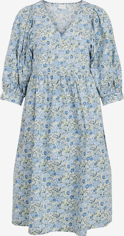 VILA Košilové šaty – modrá: přední strana