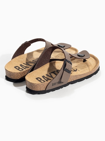 Bayton T-Bar Sandals 'Mercure' in Brown