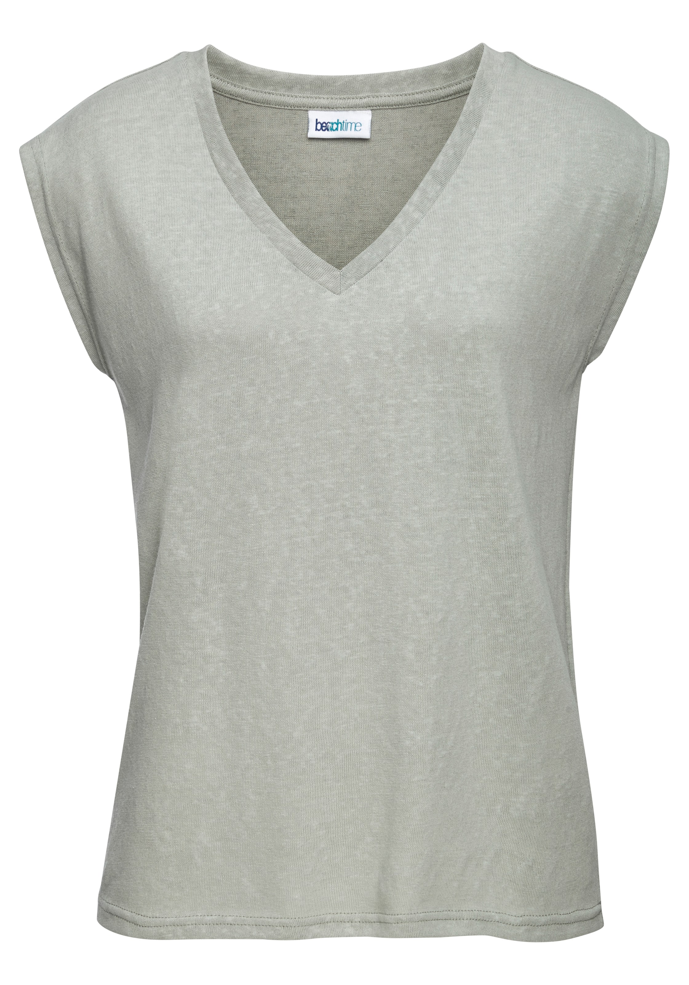 BEACH TIME Shirt in Green: front