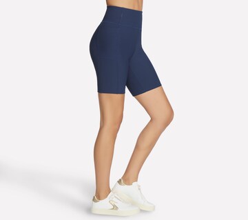 SKECHERS Skinny Workout Pants in Blue