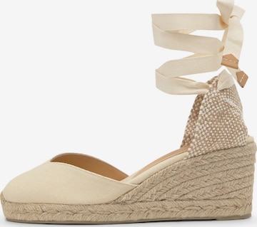 smėlio Castañer Espadrilės 'Chiara': priekis