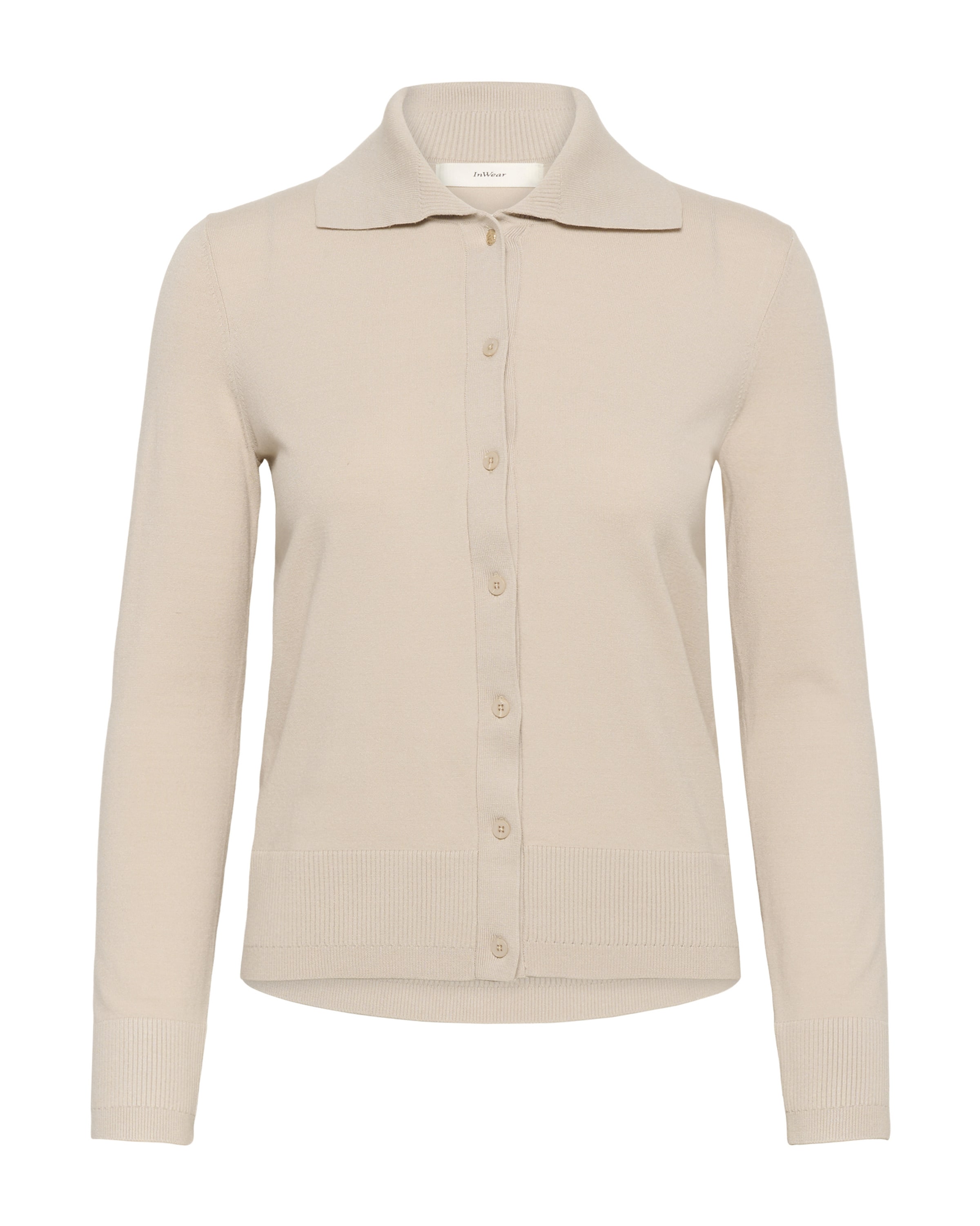 InWear Gebreid vest 'MikoIW' in Beige: voorkant