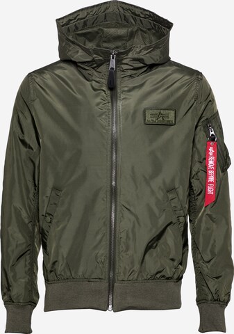 ALPHA INDUSTRIES Tussenjas in Groen: voorkant