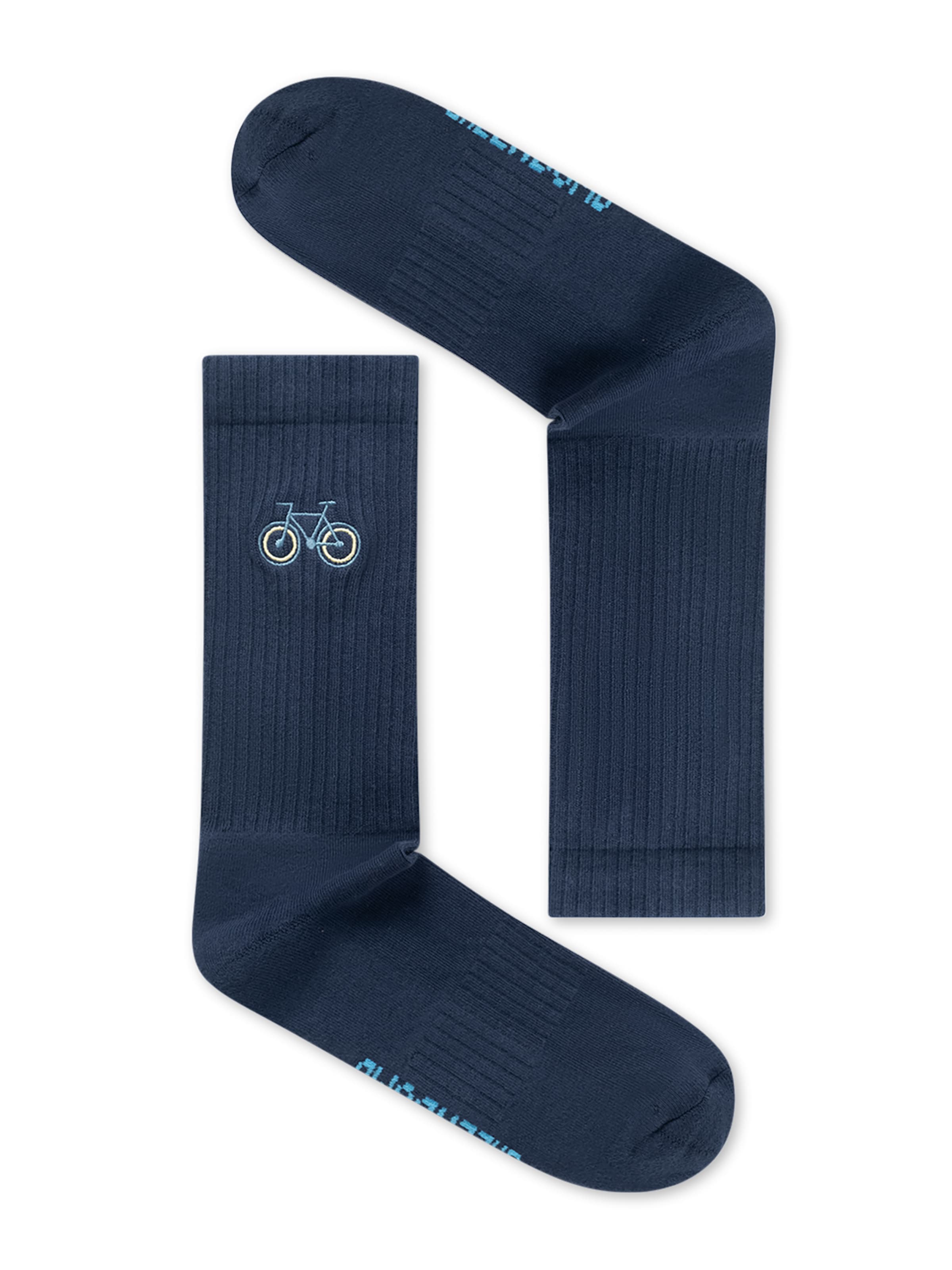 GREENBOMB Socks 'Bike Loop' in Blue: front