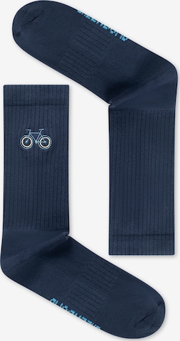 GREENBOMB Socks 'Bike Loop' in Blue: front