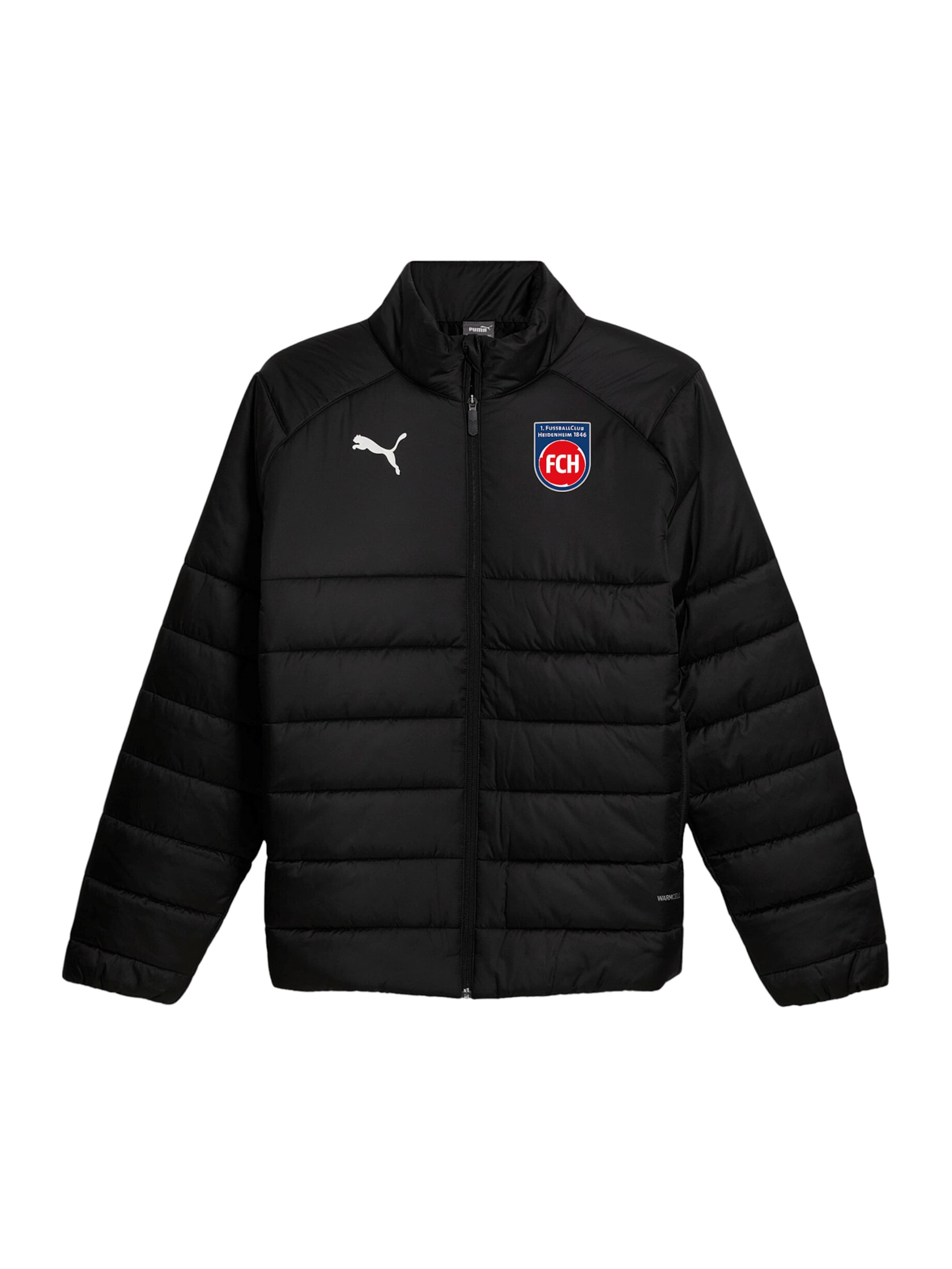 PUMA Sportjacke 'FC Heidenheim' in Schwarz: Vorderseite