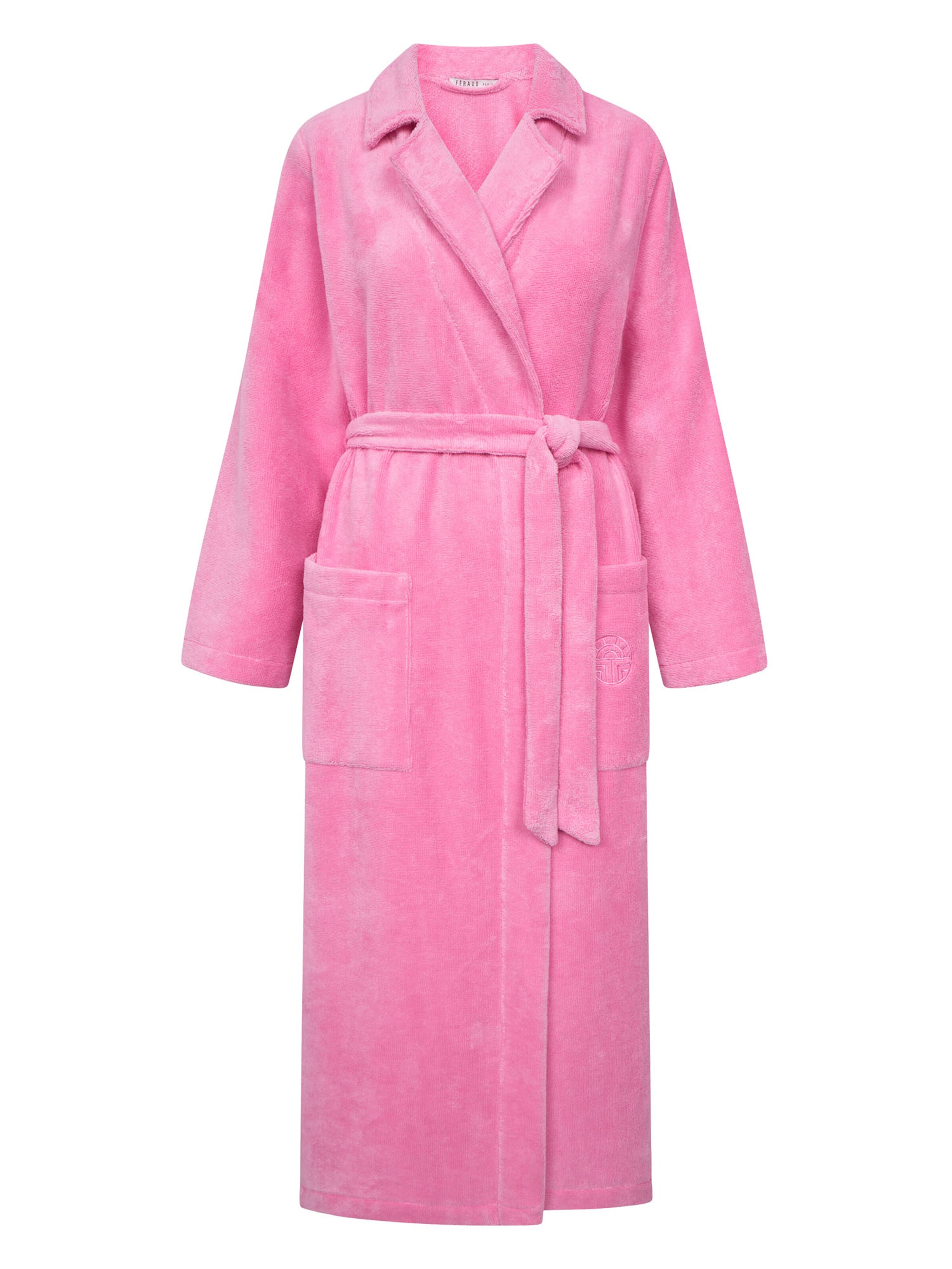 FÉRAUD PARIS Short Bathrobe ' Spa ' in Pink: front