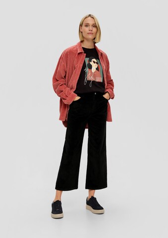 s.Oliver Wide leg Broek in Zwart