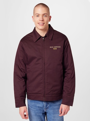 Veste mi-saison King Kerosin en marron : devant