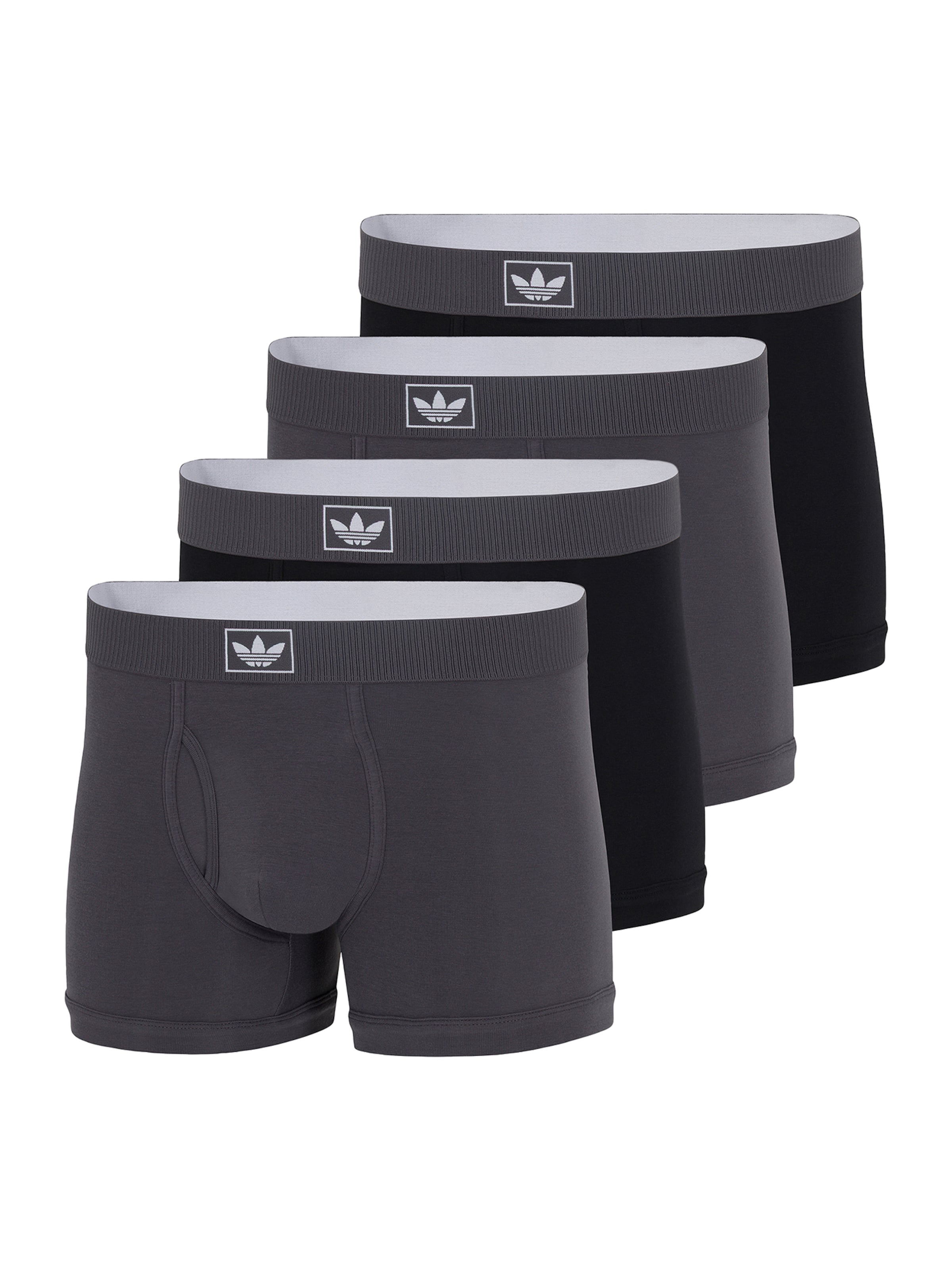 ADIDAS ORIGINALS Boxershorts ' Comfort Cotton Rib ' in Grijs: voorkant