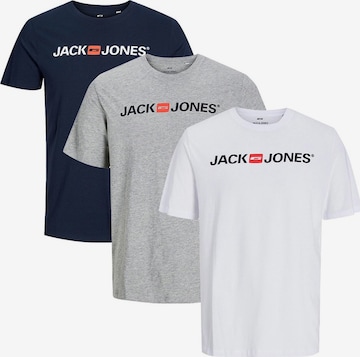 JACK & JONES Shirt 'Basic' in Grey: front