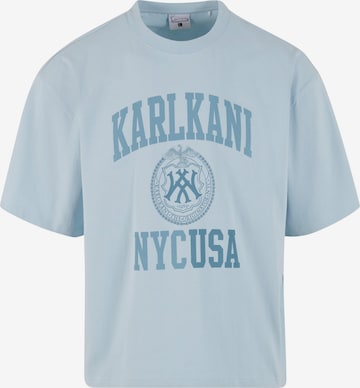 T-Shirt Karl Kani en bleu : devant
