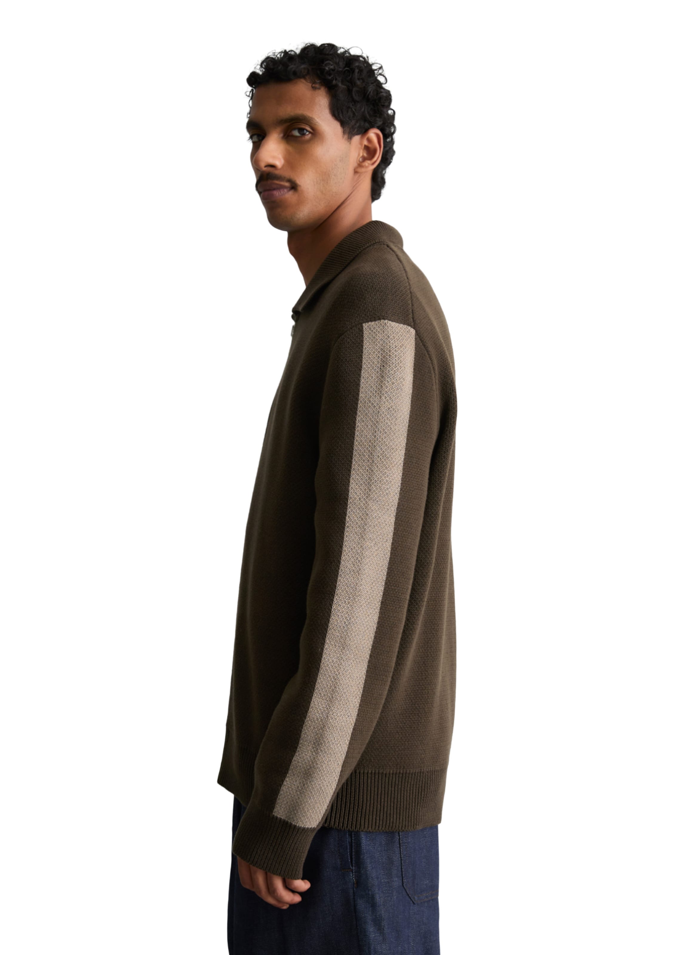 Marc O'Polo DENIM Gebreid vest in Bruin