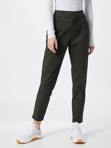 VERO MODA Tapered Pleat-Front Pants 'Eva' in Grey: front