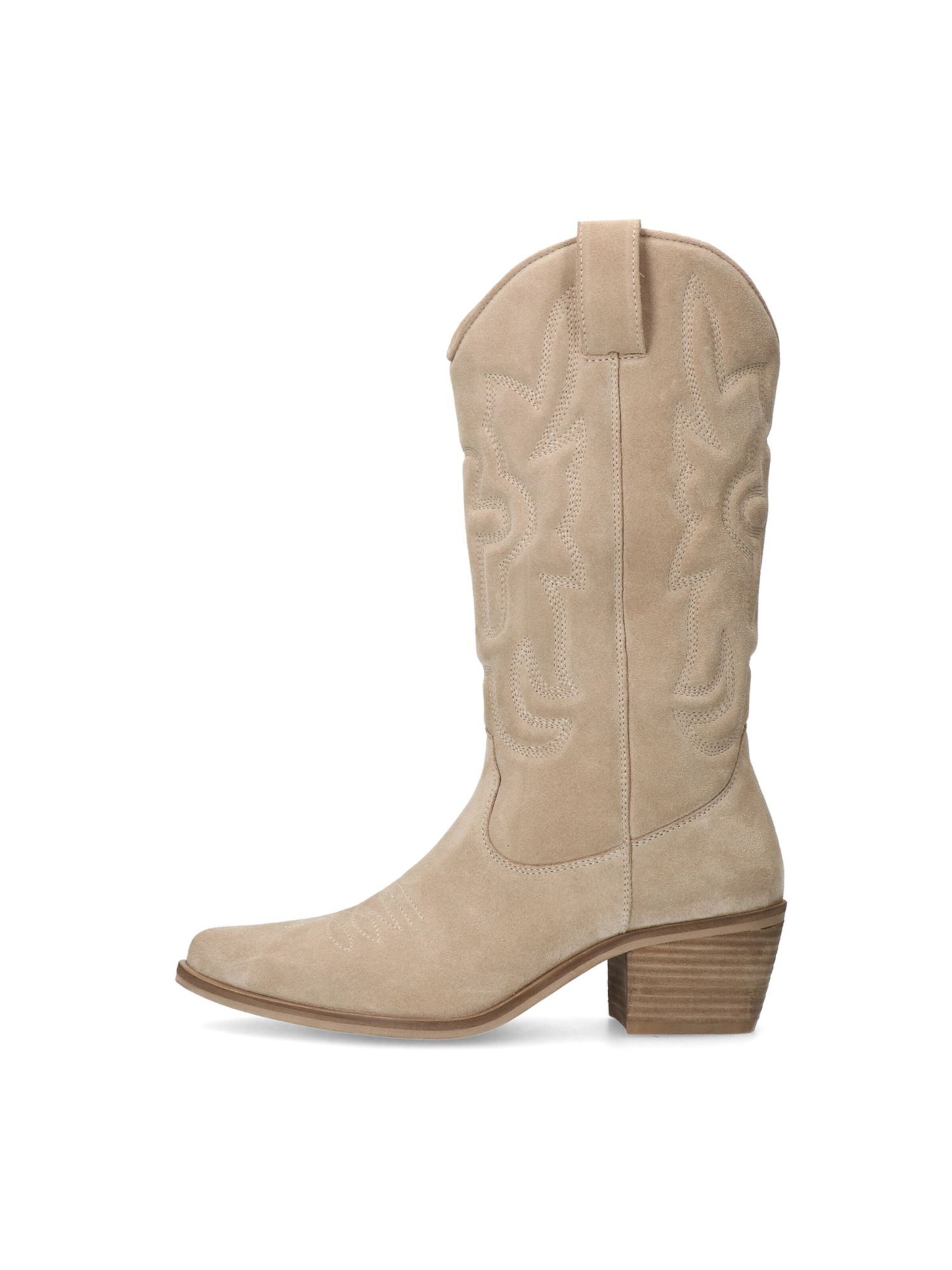 MANFIELD Cowboystiefel in Beige
