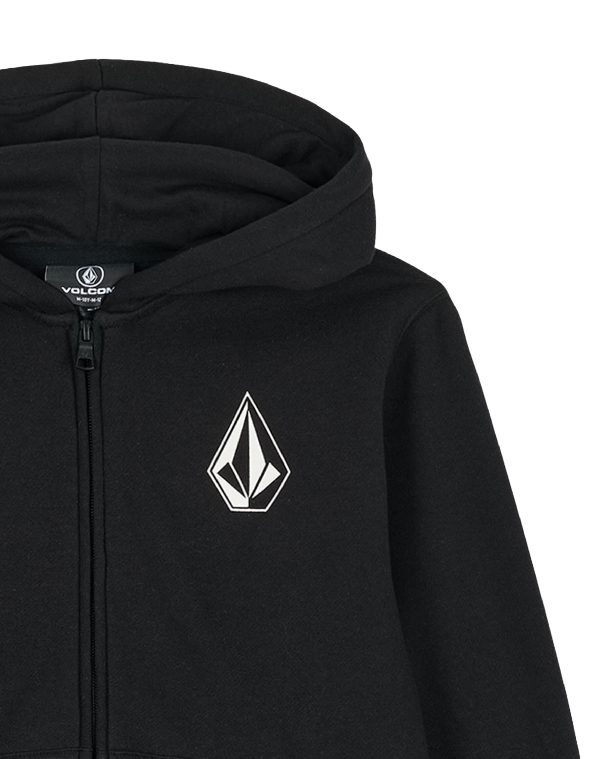 Volcom Zip-Up Hoodie 'ICONIC STONE' in Black
