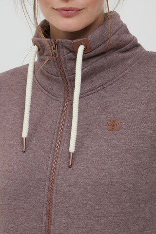 Oxmo Zip-Up Hoodie 'Vicky' in Brown