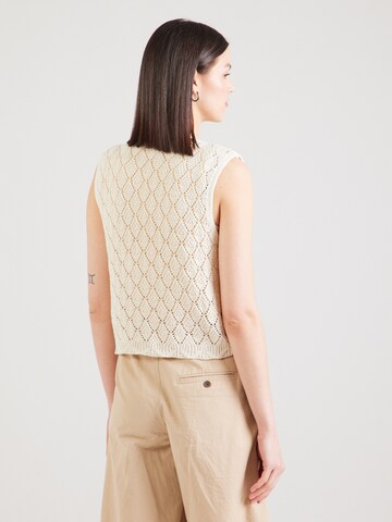 ONLY Stickad väst 'ONLChili' i beige