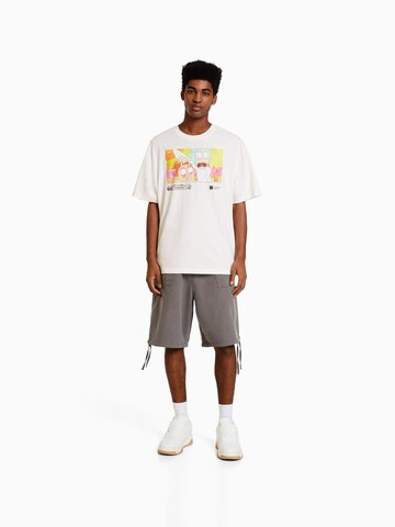 Bershka T-Shirt in Weiß