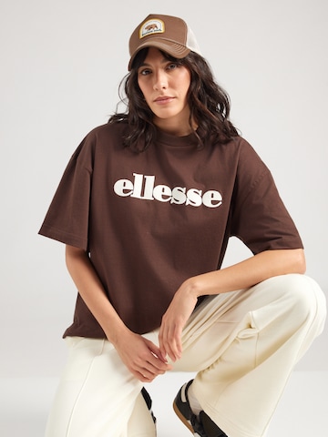 ELLESSE - Camisa 'Visio' em castanho: frente