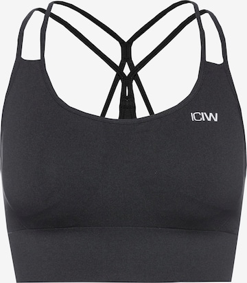 ICANIWILL Urheilurintaliivit 'Define' värissä musta: etupuoli