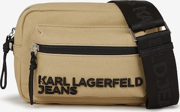 KARL LAGERFELD JEANS Axelremsväska 'Utility' i beige: framsida