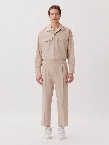 Studio Seidensticker Regular fit Button Up Shirt 'Studio' in Beige: front