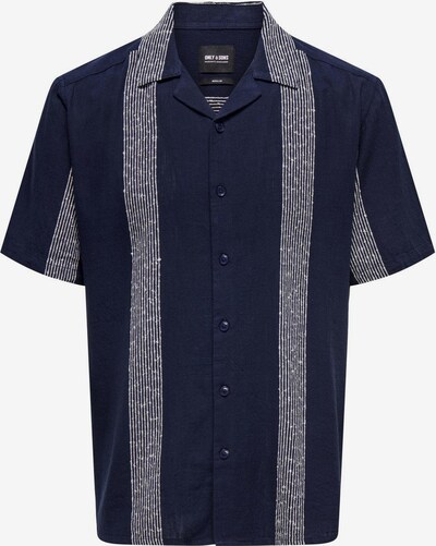 Only & Sons Button Up Shirt 'AVI' in Navy / White, Item view