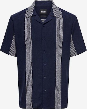 Only & Sons Regular fit Overhemd 'AVI' in Blauw: voorkant