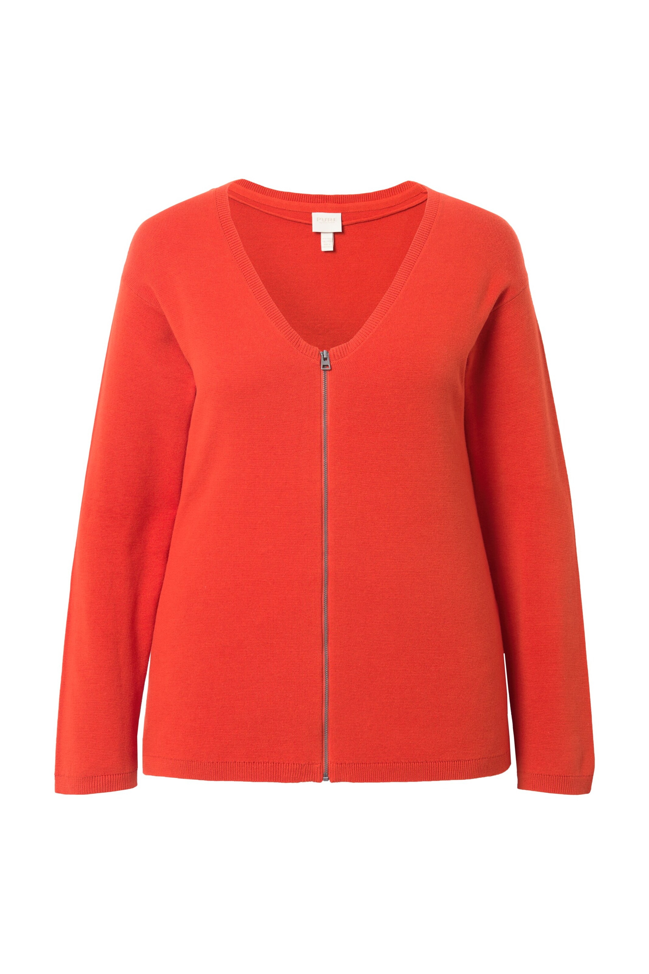 Ulla Popken Strickjacke in Rot: Vorderseite