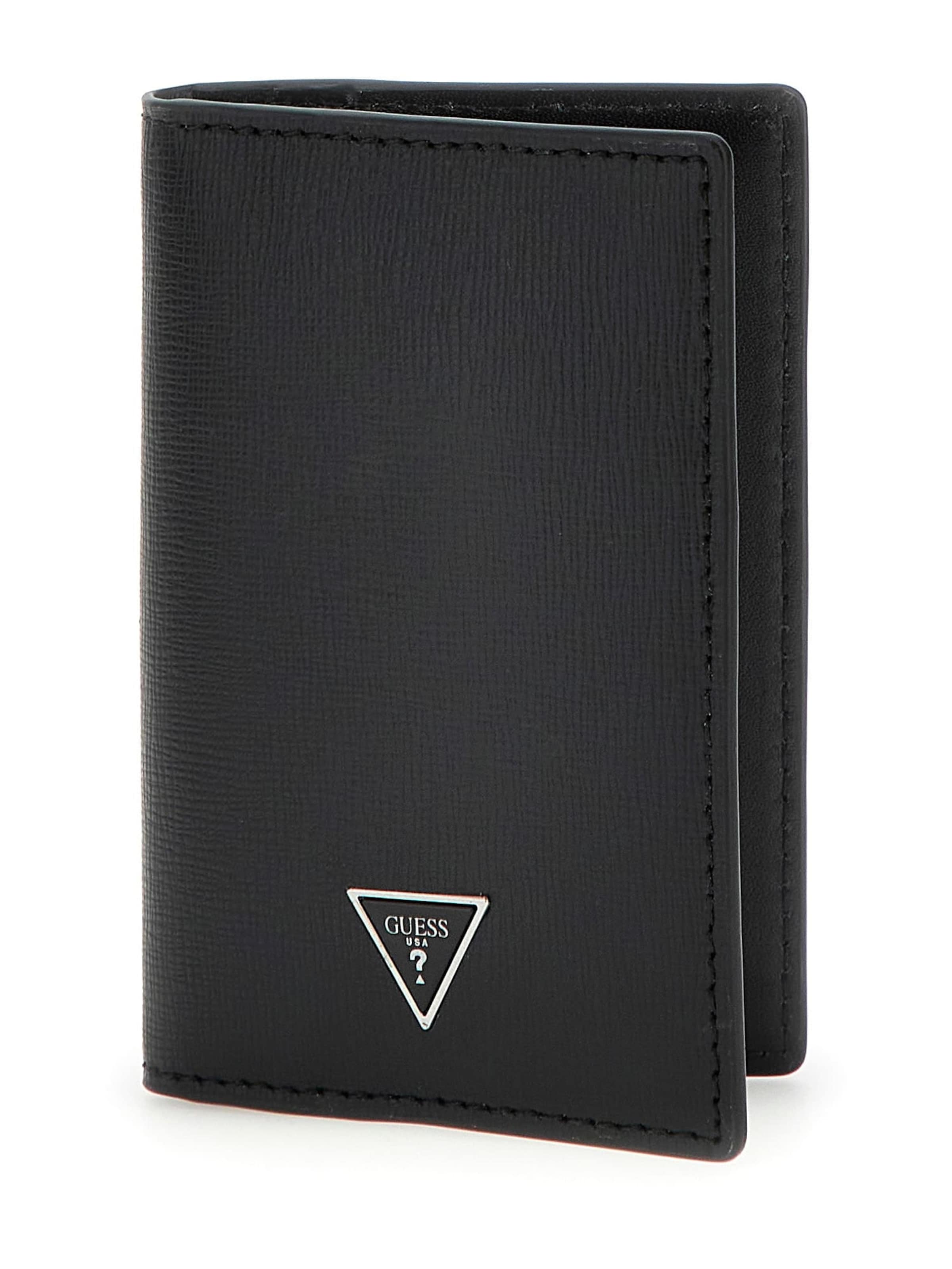 GUESS Kartenetui 'Milano' in Schwarz: Vorderseite