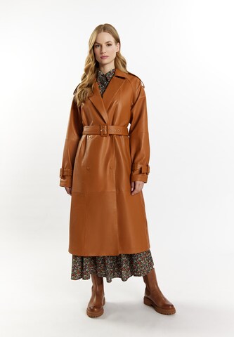 Manteau mi-saison DreiMaster Vintage en marron : devant