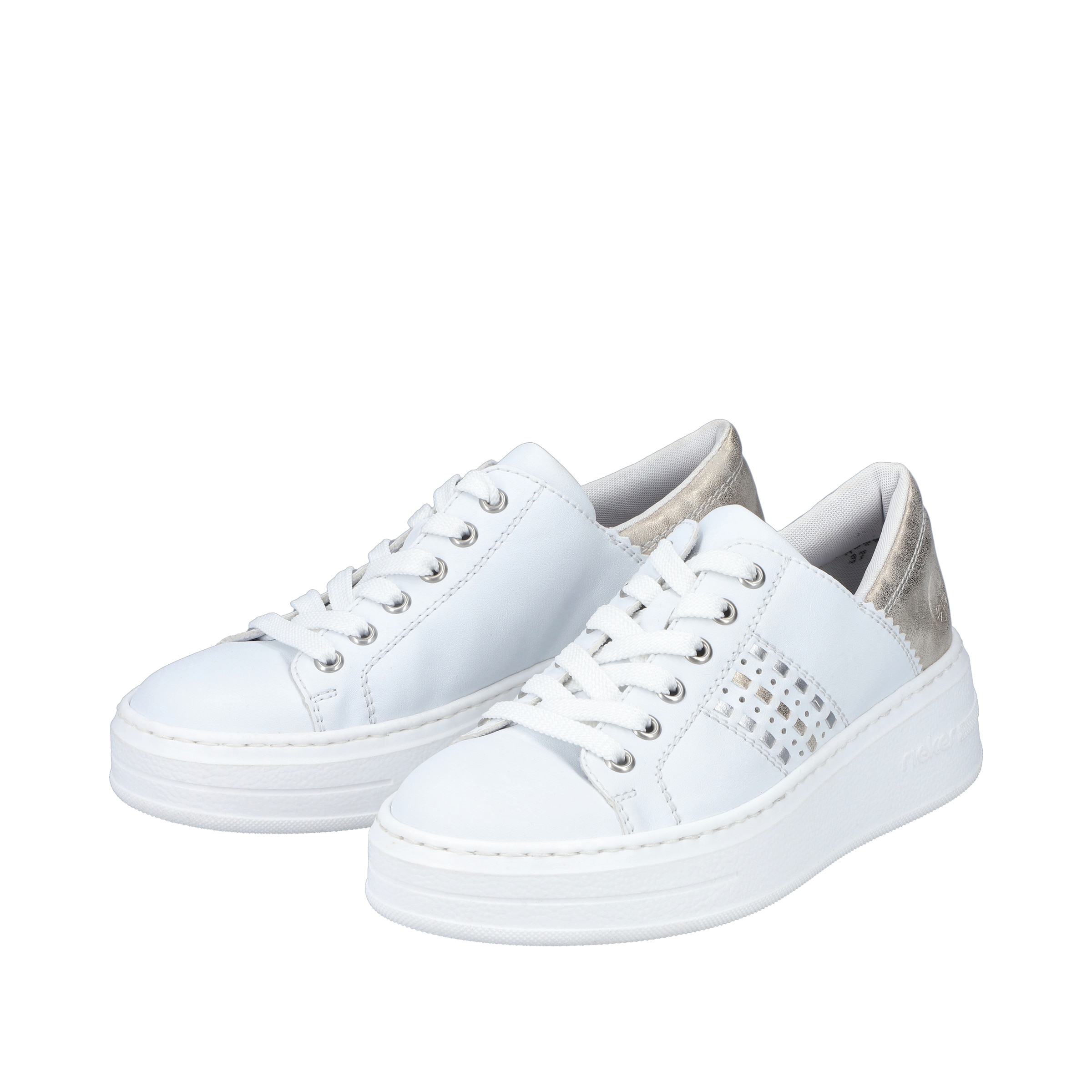 Baskets basses Rieker en blanc