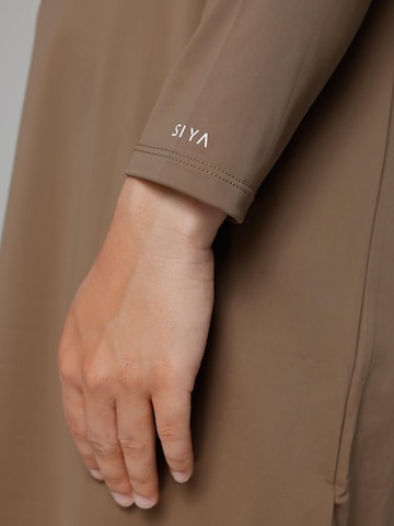SIYA Swimwear High neck Badeanzug 'South - Covered'‌‌‌‌‌ in Braun