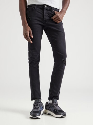 JACK & JONES Slimfit Jeans 'GLENN' in Zwart: voorkant