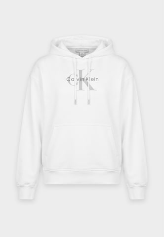 Calvin Klein Jeans Суичър в бяло: отпред