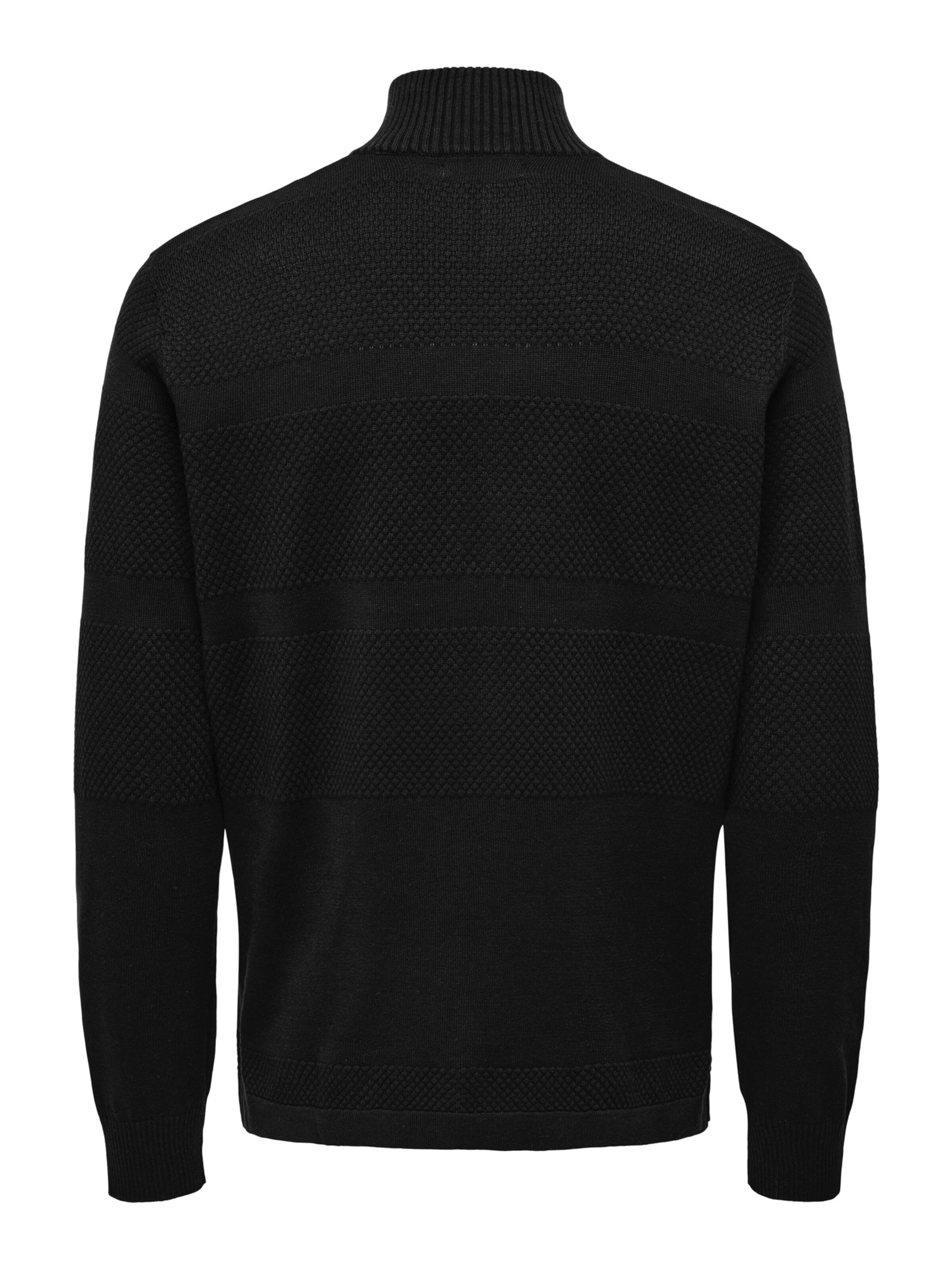 Only & Sons Πλεκτή ζακέτα 'ONSMALIK' σε μαύρο