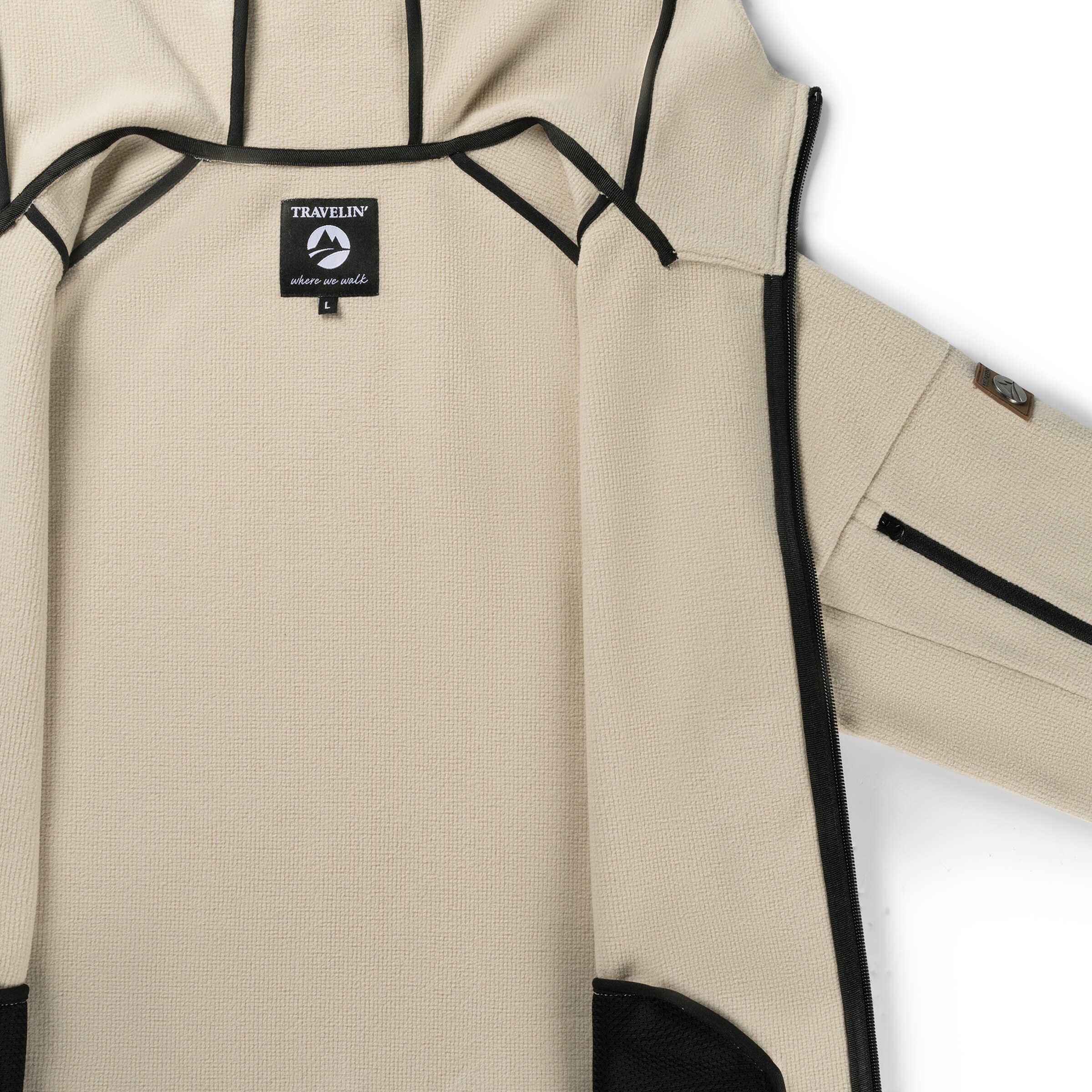Travelin Fleecejakke 'Bjorn' i beige